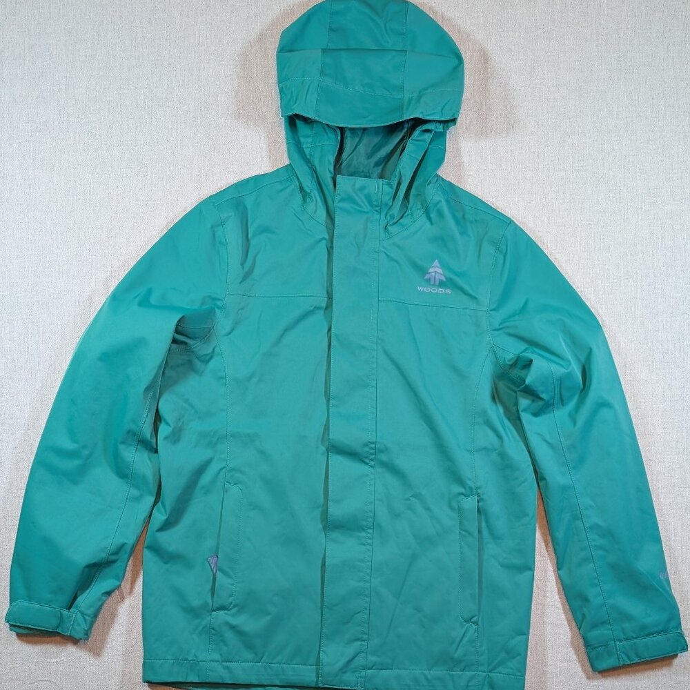 Woods Kids Green Raincoat